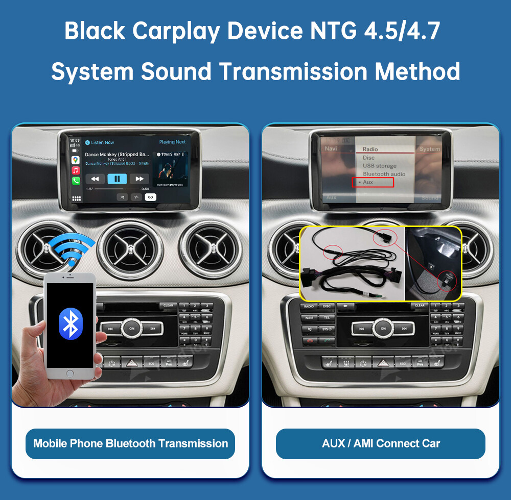RT Wireless Android Auto CarPlay Interface for Mercedes Benz A B CLA GLA NTG4.5