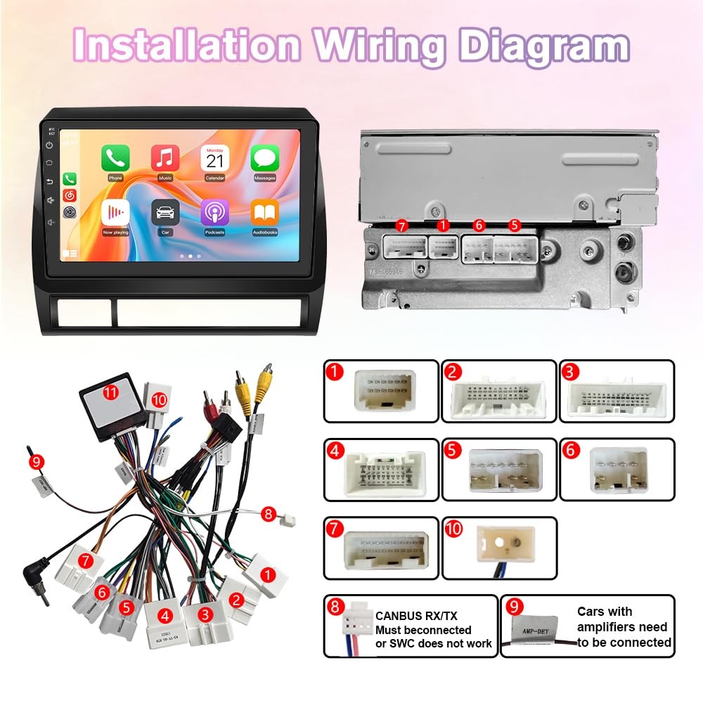 Junsun 5G Wifi Car Radio For Toyota Tacoma 2005-2015Support Jbl Sound