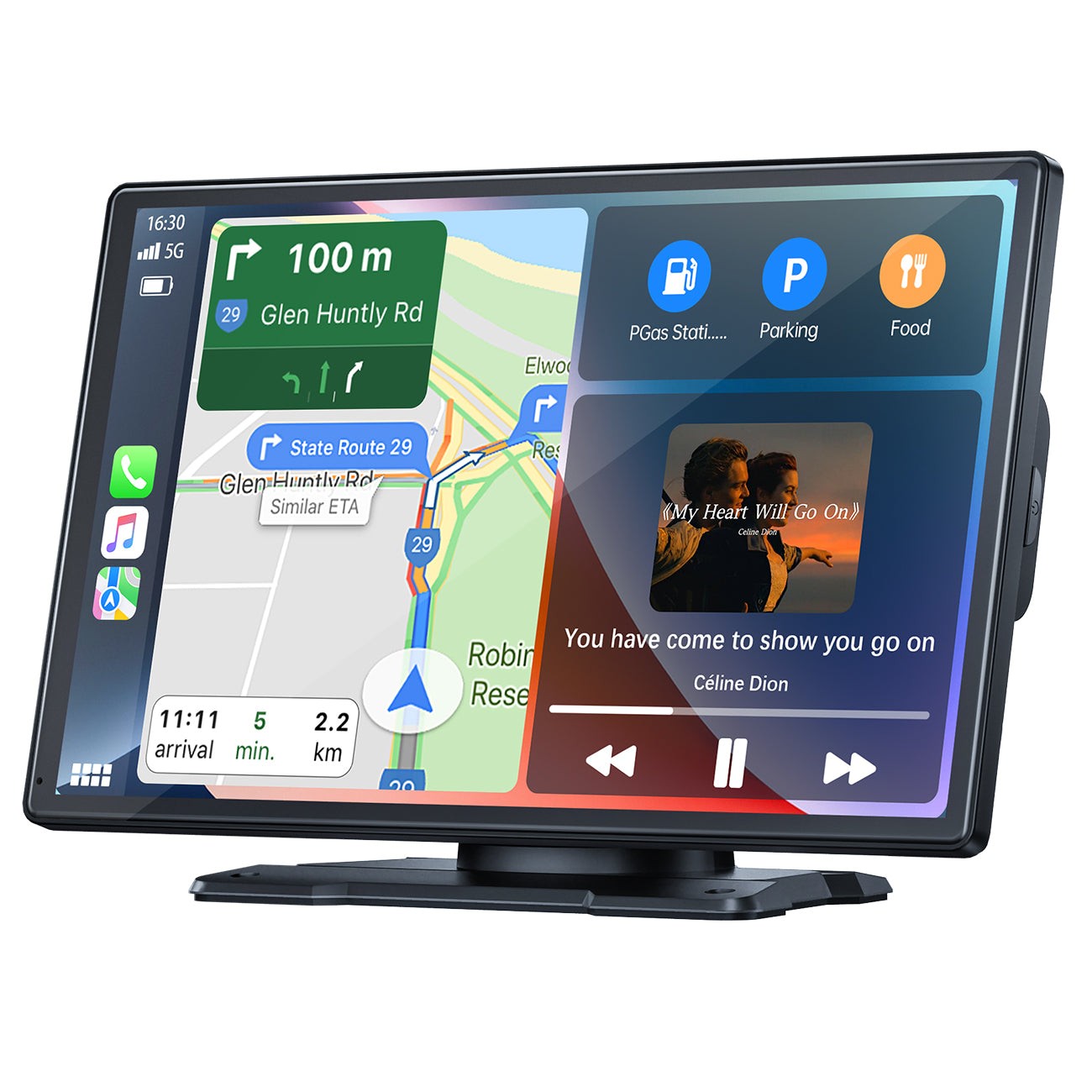 9 Inch Portable Radio Wireless Touch Screen Apple Carplay & Android Auto For Car