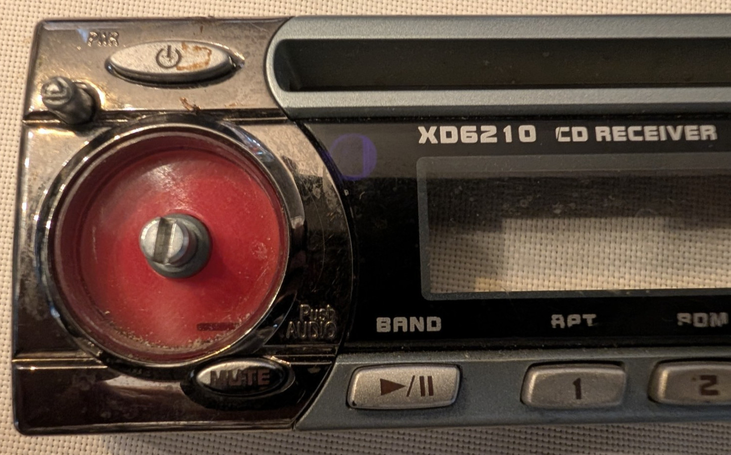 Dual XD6210 AM/FM CD Car Stereo Vintage FACEPLATE ONLY MISSING VOLUME KNOB