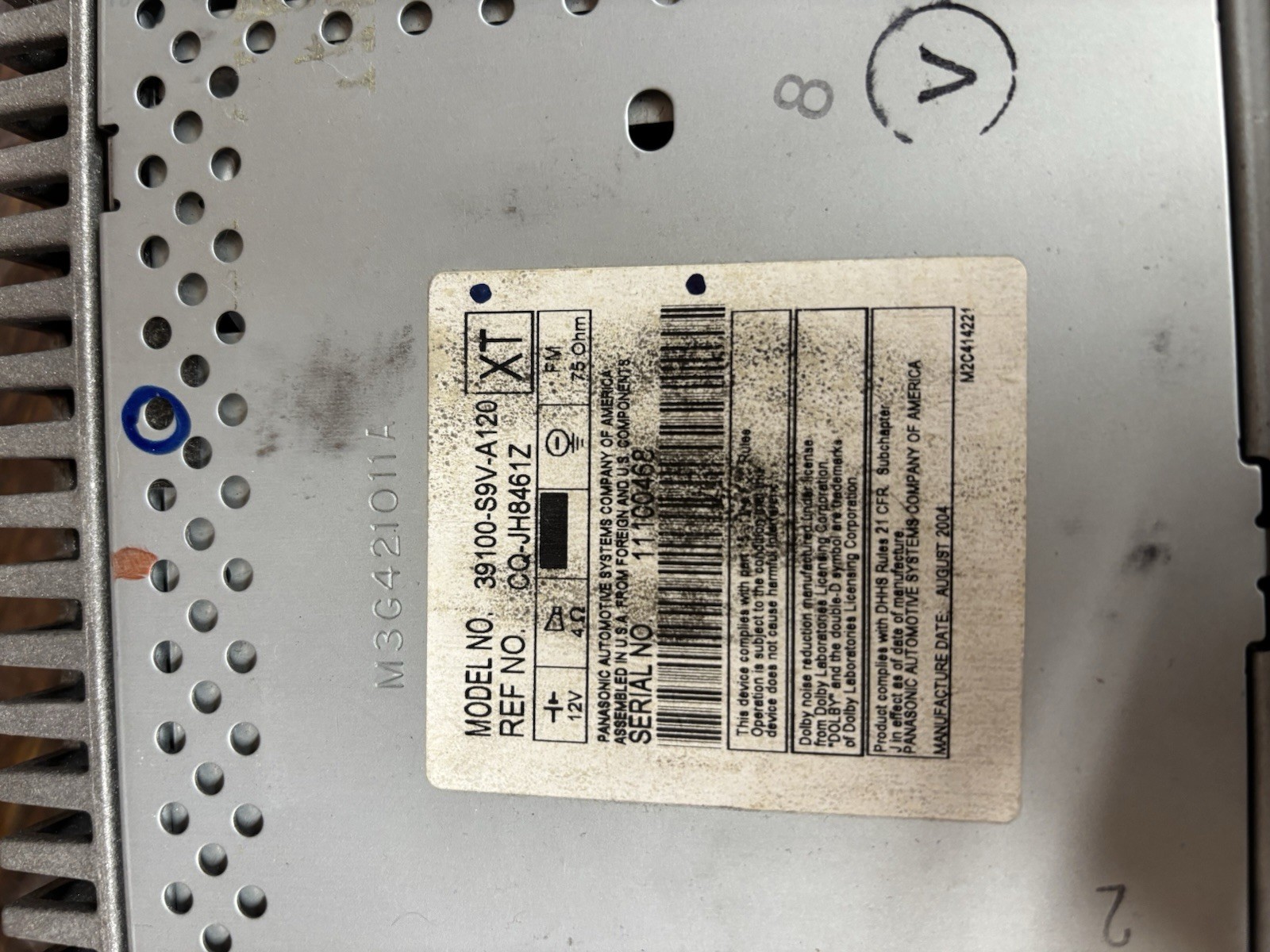 03 04 05 Honda Pilot AM FM CD cassette radio receiver OEM 39100-S9V-A120