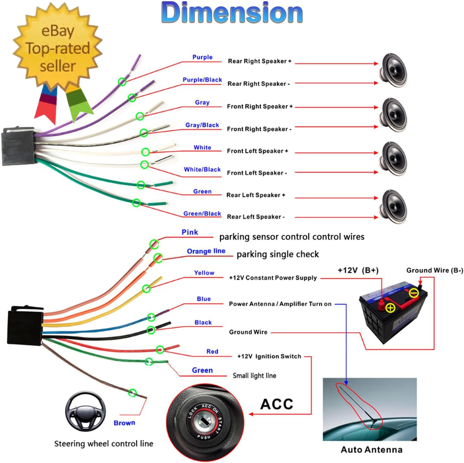 10.1 Inch Single Din Car Stereo with Carplay and Android Auto, 10 Inch Touch Scr