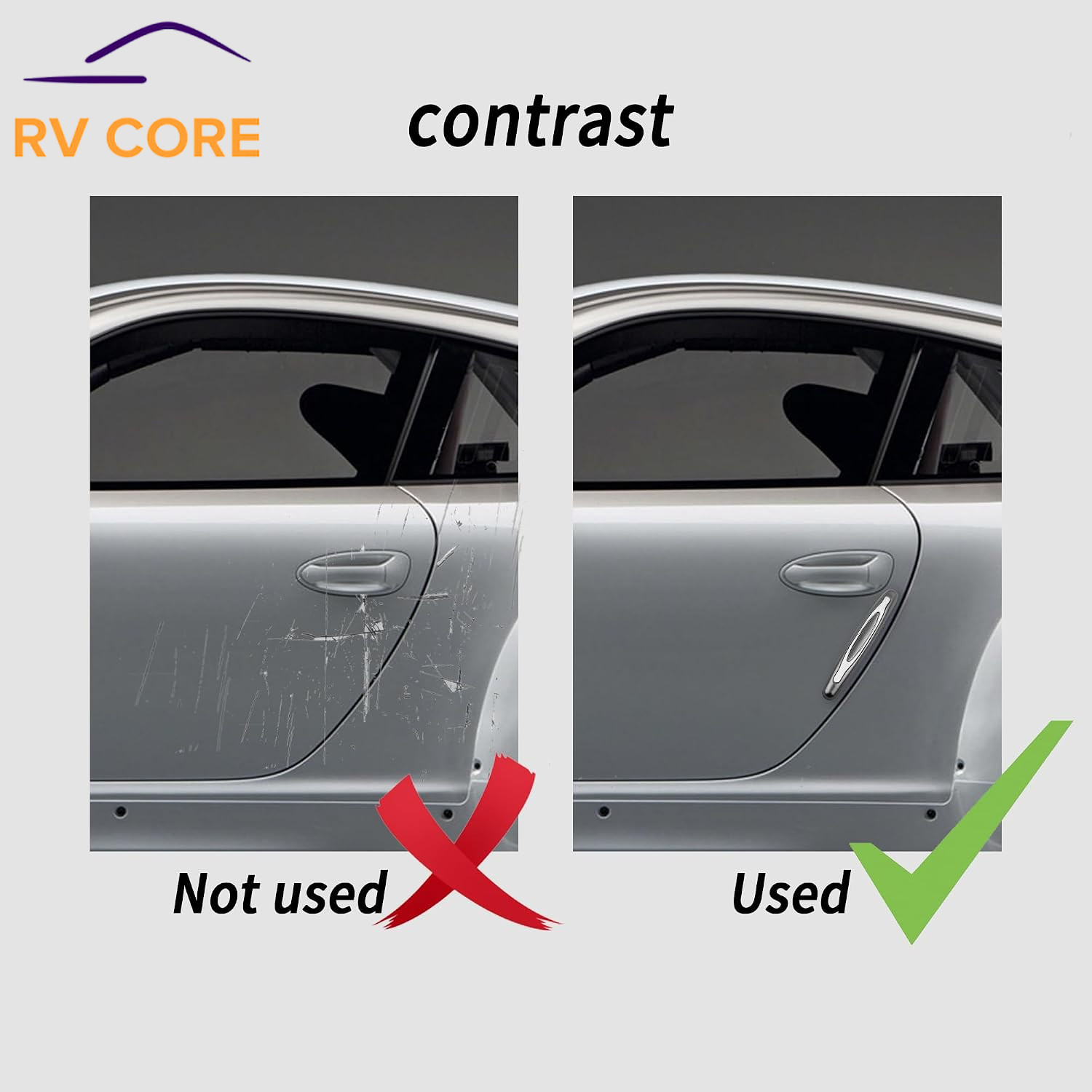 4PCS Car Door Edge Guards Anti Scratch Protector Trim Self Adhesive Gray