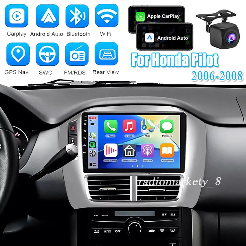 32G Carplay Car Stereo Radio GPS For Honda Pilot 2006-08 Android Auto 1280*800