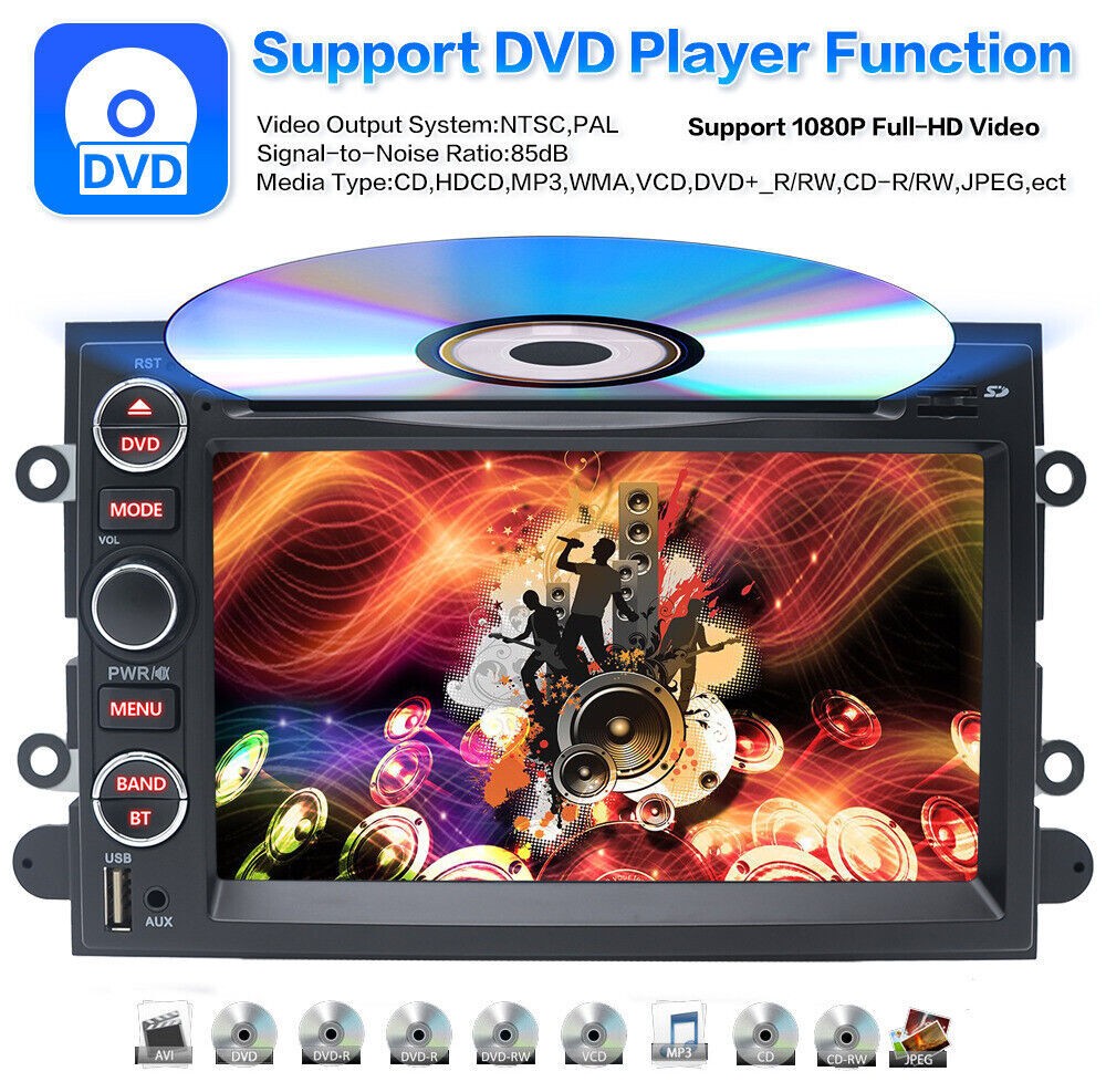 For Ford F150 F250 F350 Car DVD CD Player Stereo Radio with Carplay GPS Back Cam