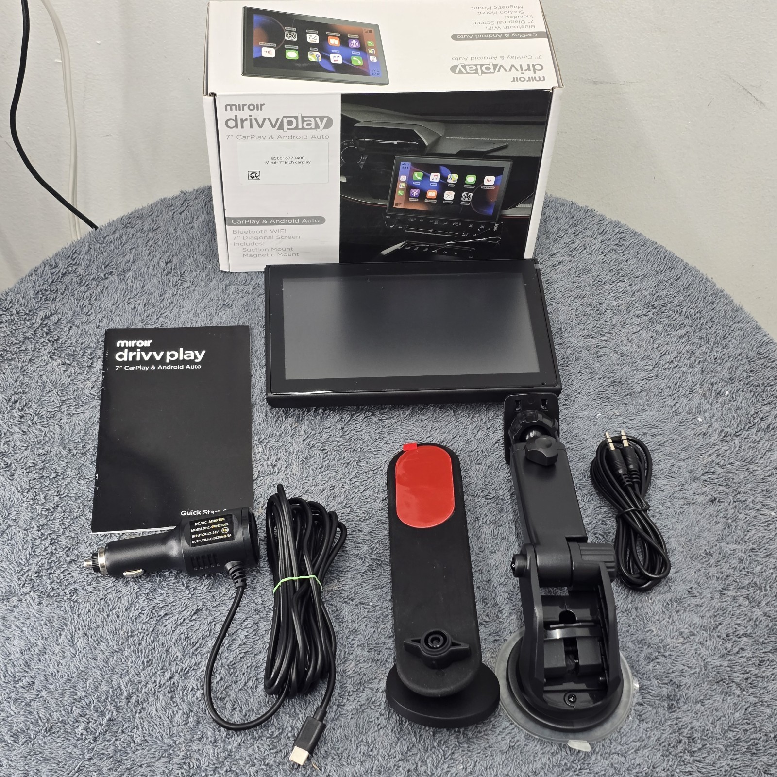 Miroir Drivvplay, Wireless Car Play and Android Auto Display, 7″ Touch Screen