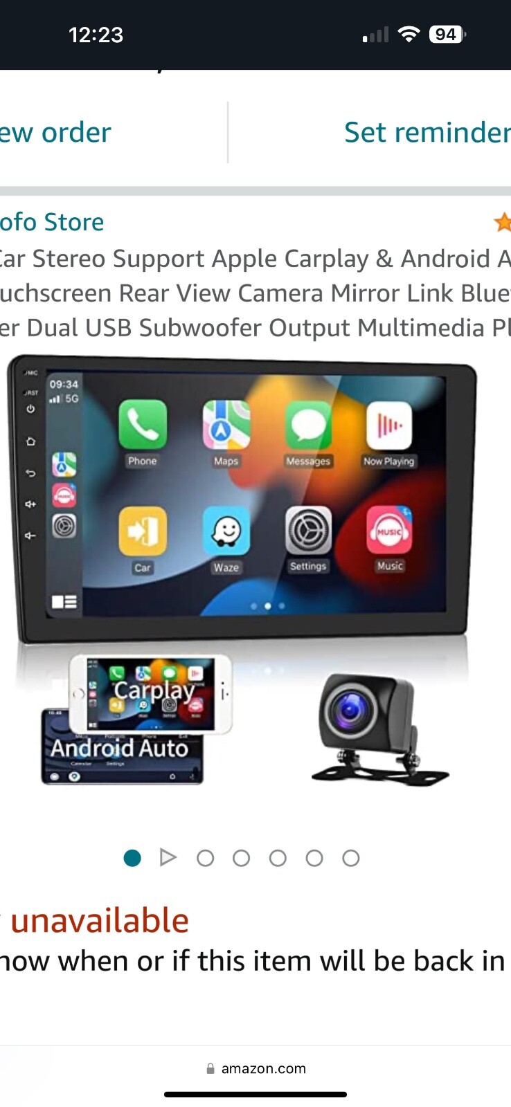 9″ Car Radio Apple Carplay Android Auto Double Din Stereo Bluetooth Touch Screen