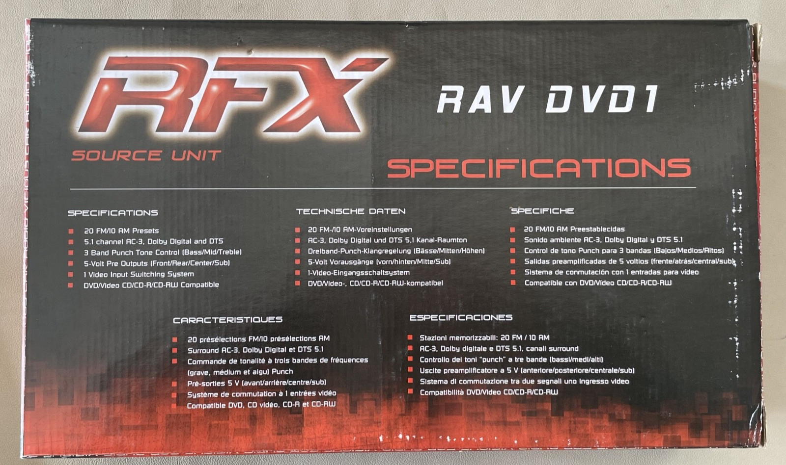 Rare Vintage Old School Rockford Fosgate RAV DVD1 CD/DVD/Radio