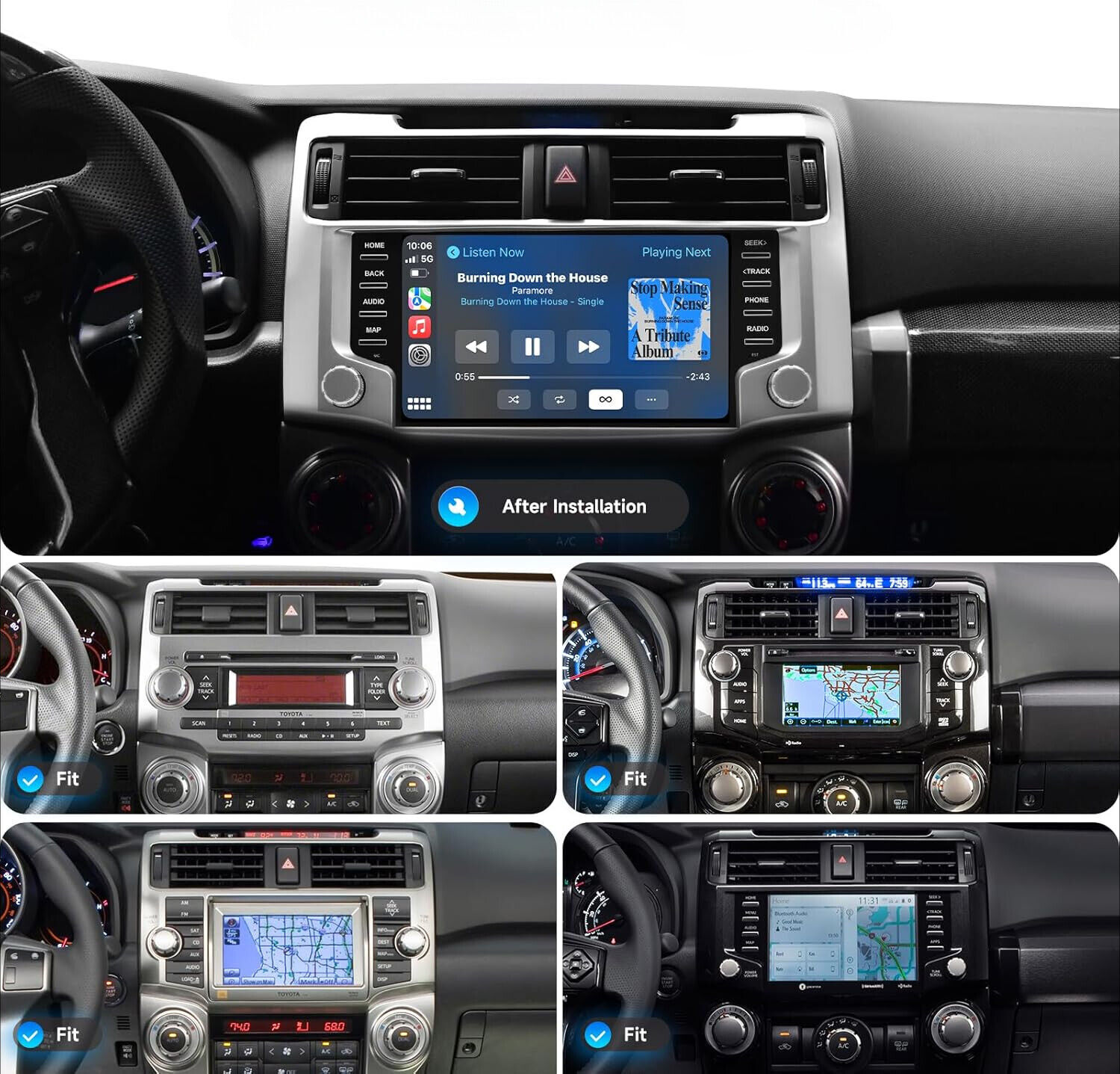 New 9” Car Stereo Radio Android Navigation 2+32GB For Toyota 4Runner 2010-2021