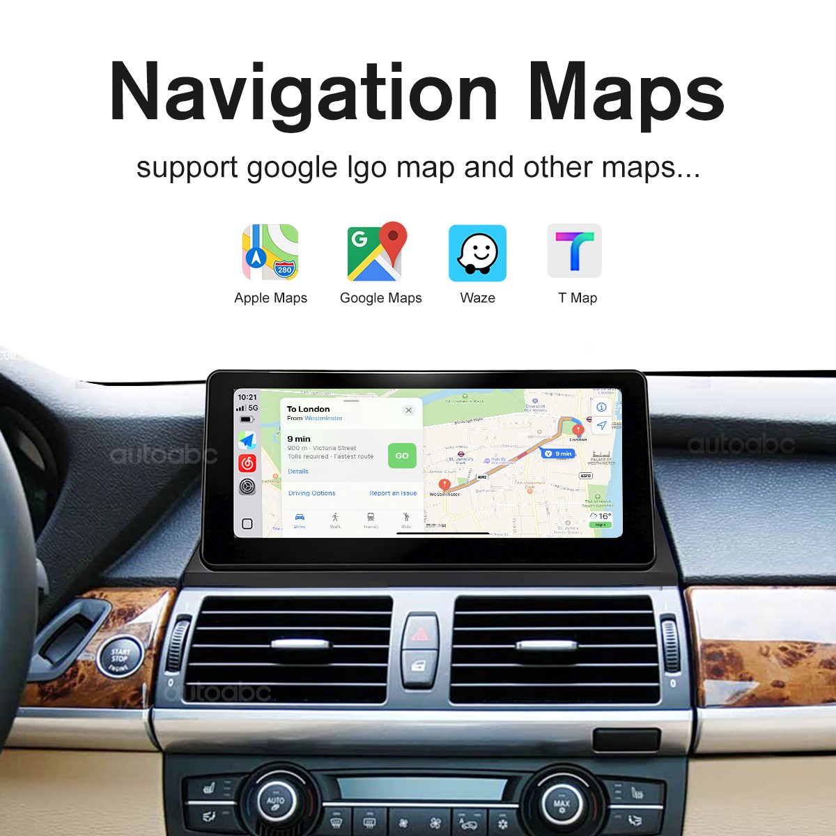 Wireless CarPlay Android Auto For BMW X5 E70 X6 E71 10.25-inch screen
