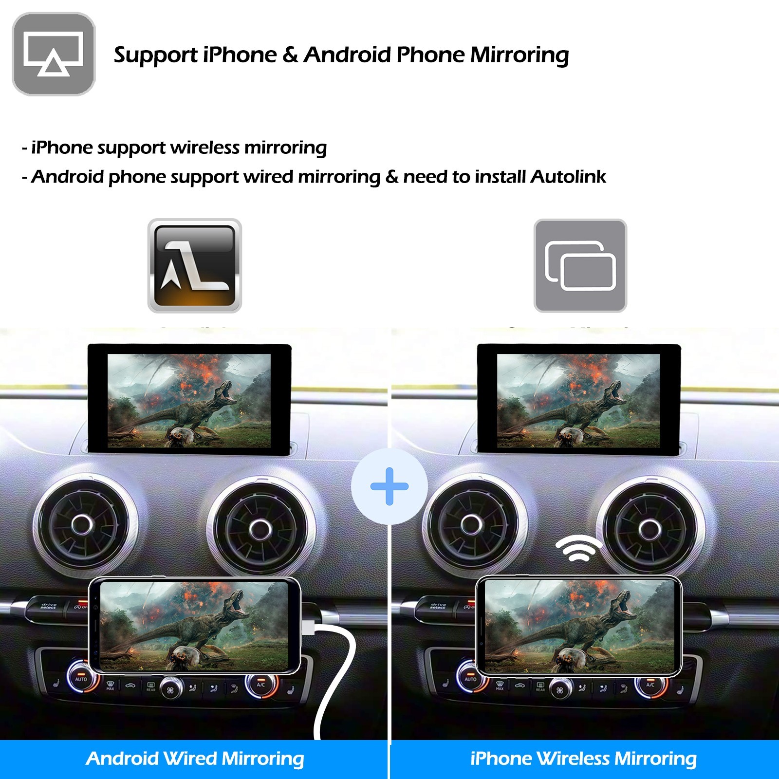 For Audi A3 A4 A5 A6 A7 A8 Q3 Q5 Q7 Wireless CarPlay Android Auto Upgrade Kit