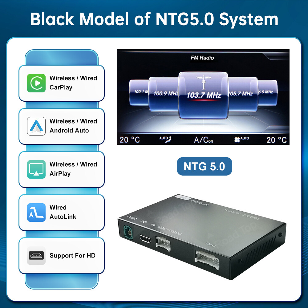 For Mercedes Benz GLE GLS Wireless CarPlay Android Auto Interface Car Stereo Kit