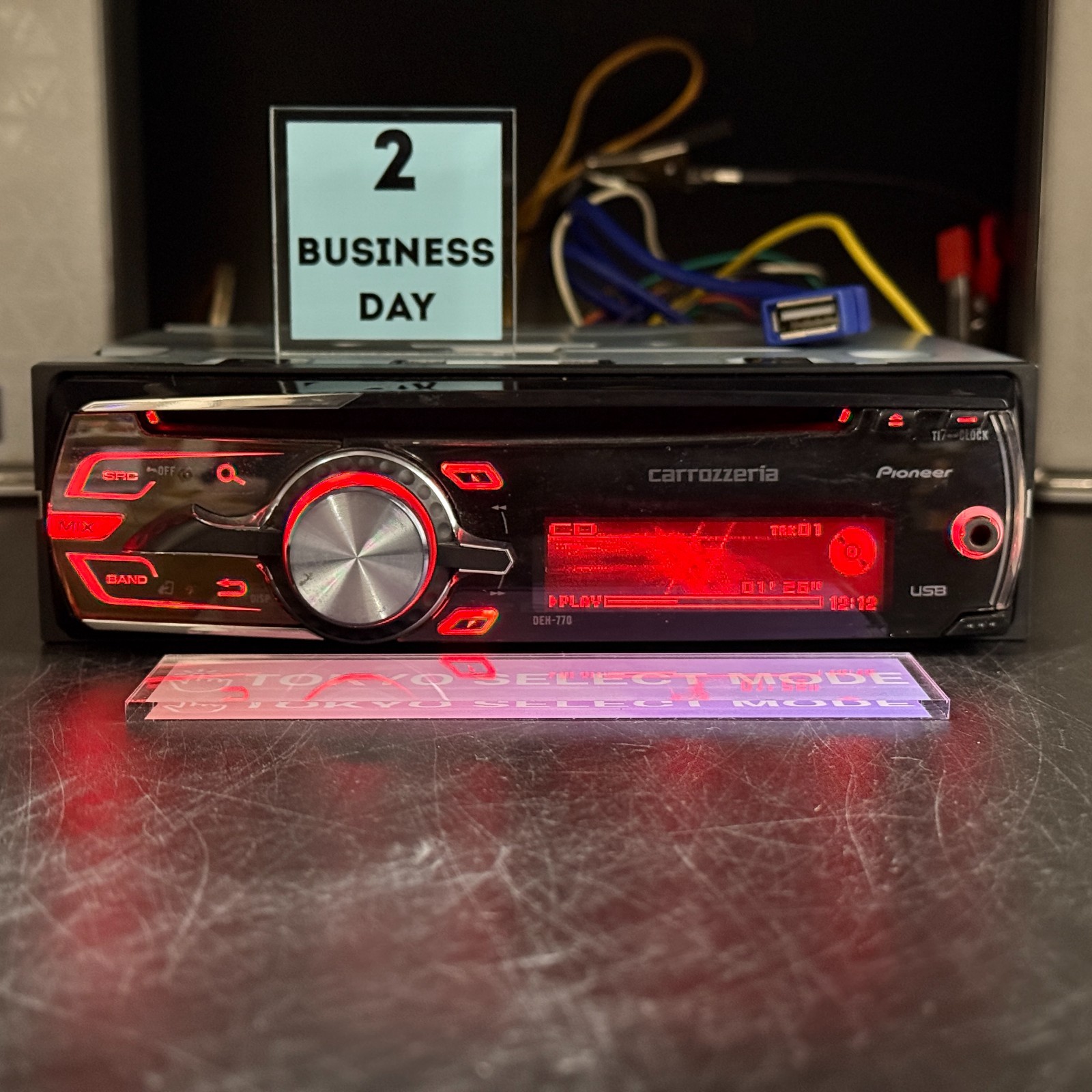 Pioneer Carrozzeria DEH-770 1DIN Car Audio Player CD USB AUX Tested JDM In Stock
