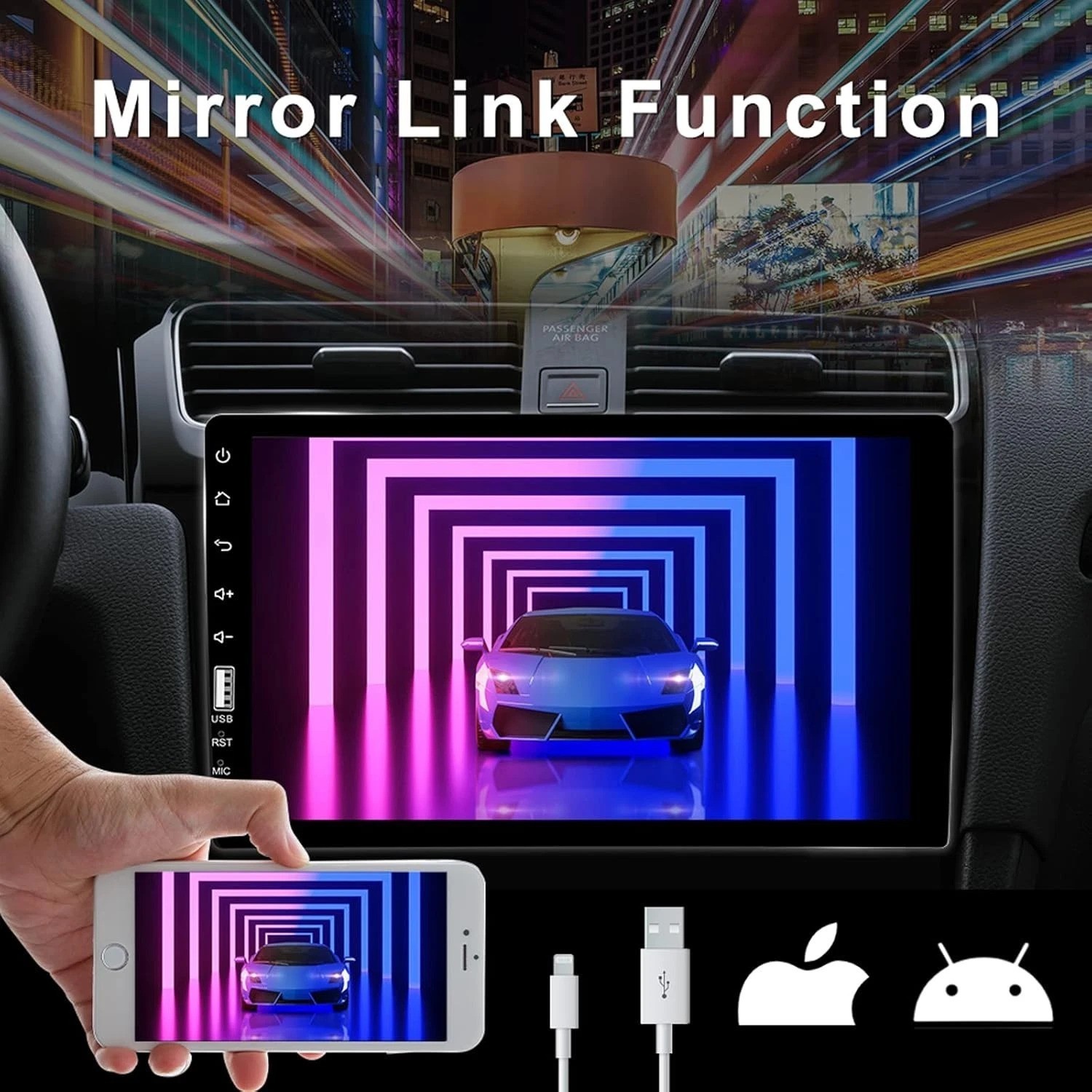Touchscreen FM Radio MP5 USB w/ Camera Mic