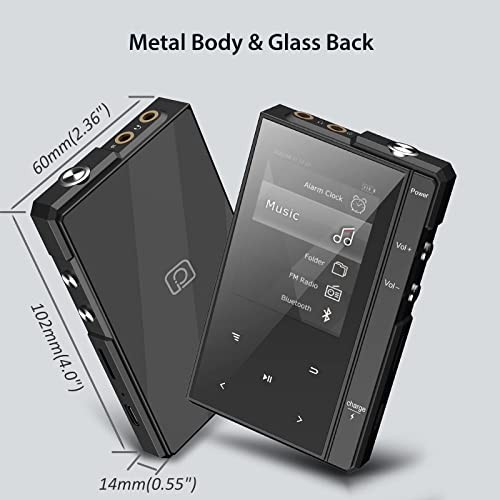 32GB MP3 Player with 90 Hours Long Battery Life—Bluetooth 5.0—Z6 Black 32GB