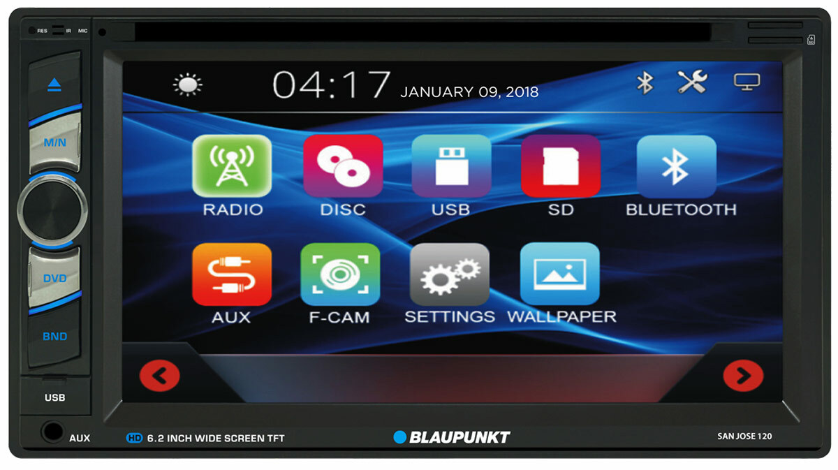 BLAUPUNKT SAN JOSE 120 CAR 2 DIN 6.2″ DVD BLUETOOTH RADIO + 4x SPEAKERS 6.5″