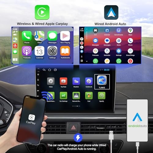 2+32G Android 13 Double Din Car Stereo with 10.1 Inch Touchscreen For 4Runner C