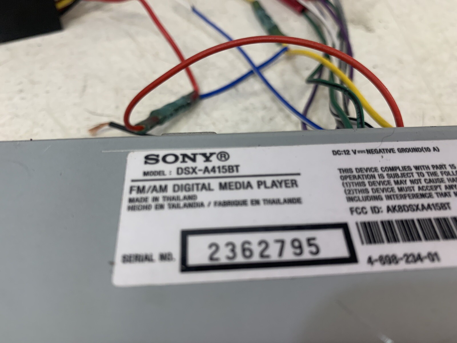 Sony DSX-A415BT radio stereo digital media receiver MP3 WMA iPhone Android