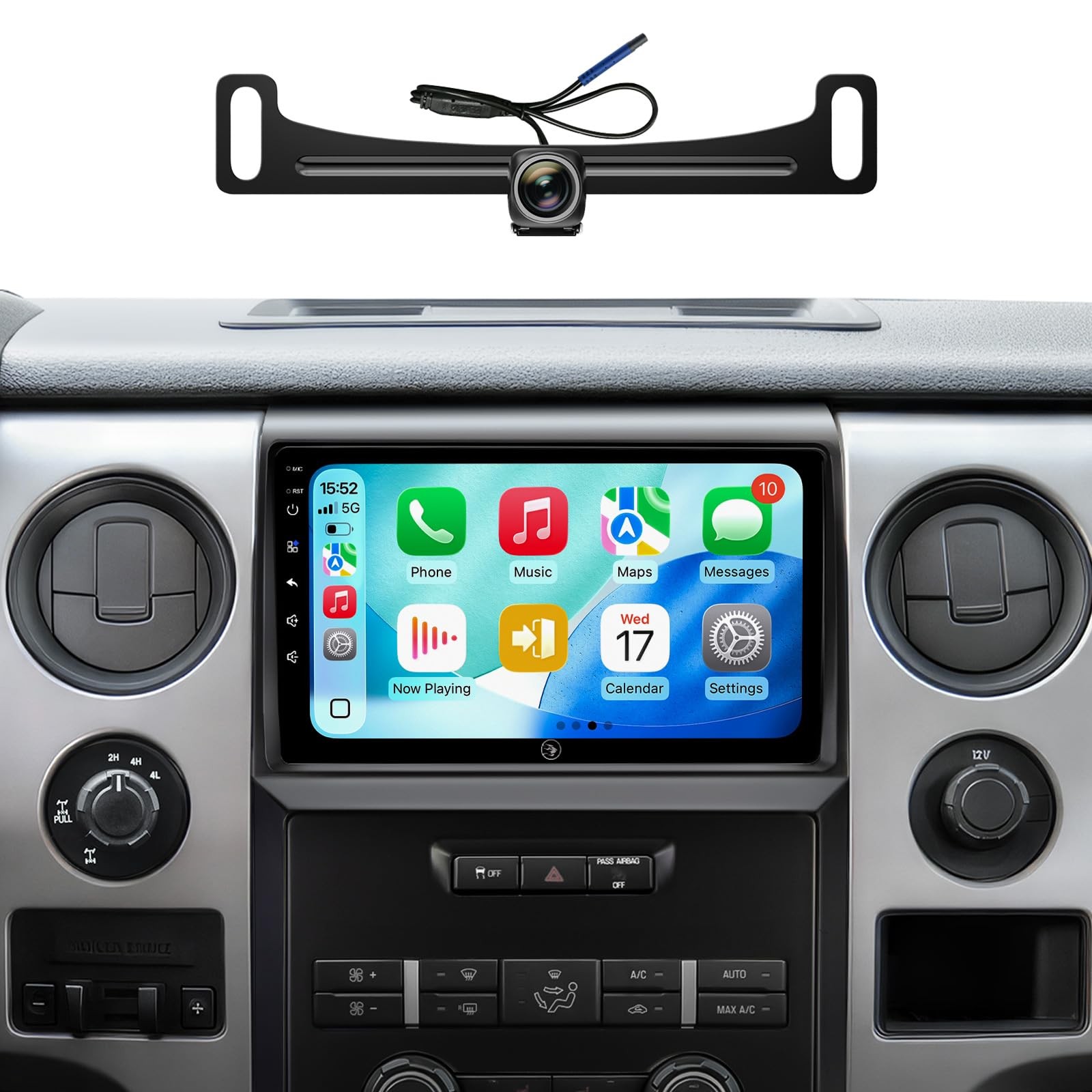 9″ QLED Fast Boot Wireless CarPlay & Android Auto Stereo for 2009-2012 Ford F150