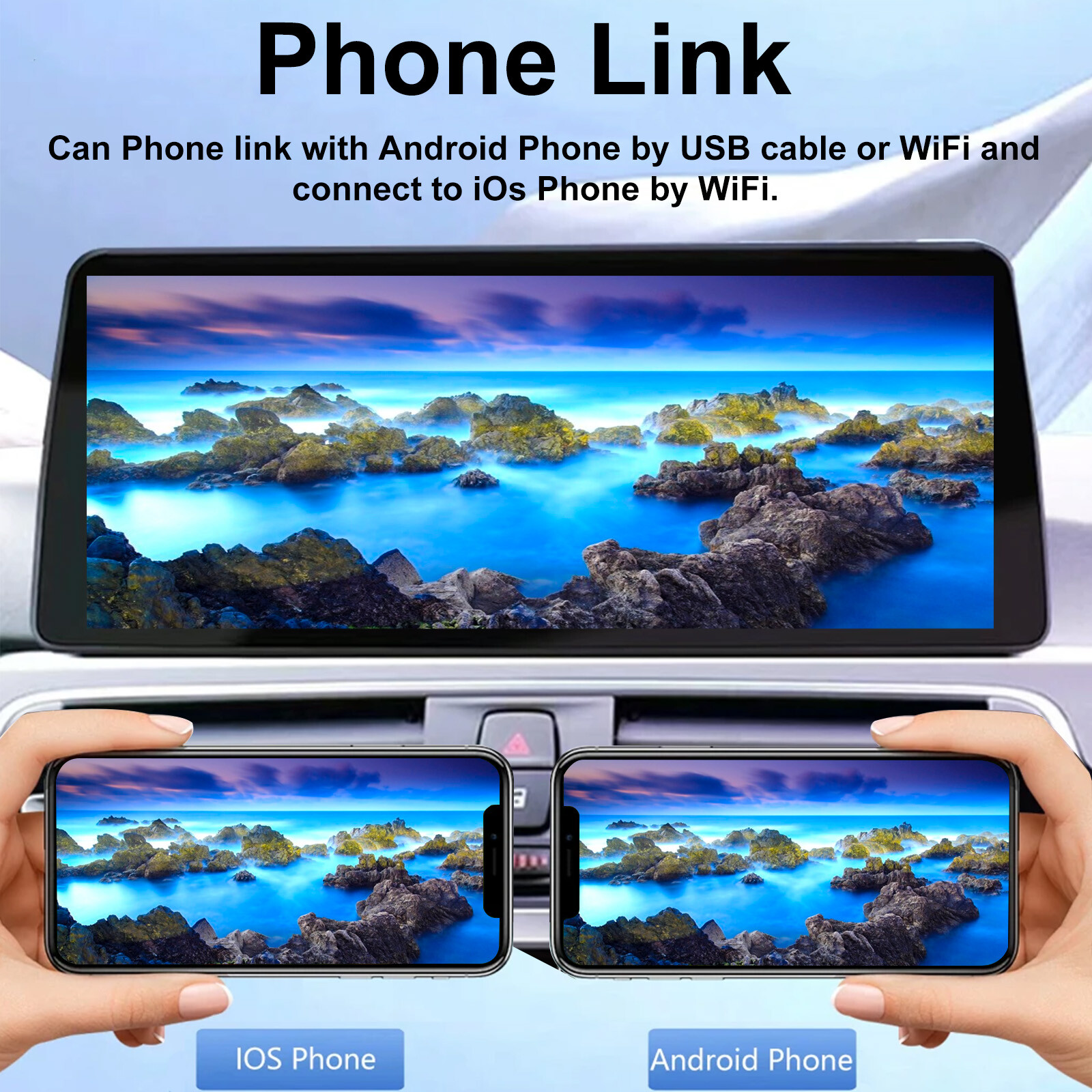 12.3” Car Radio Stereo Android GPS Carplay For BMW 5 Series E60 2004-2009 CCC
