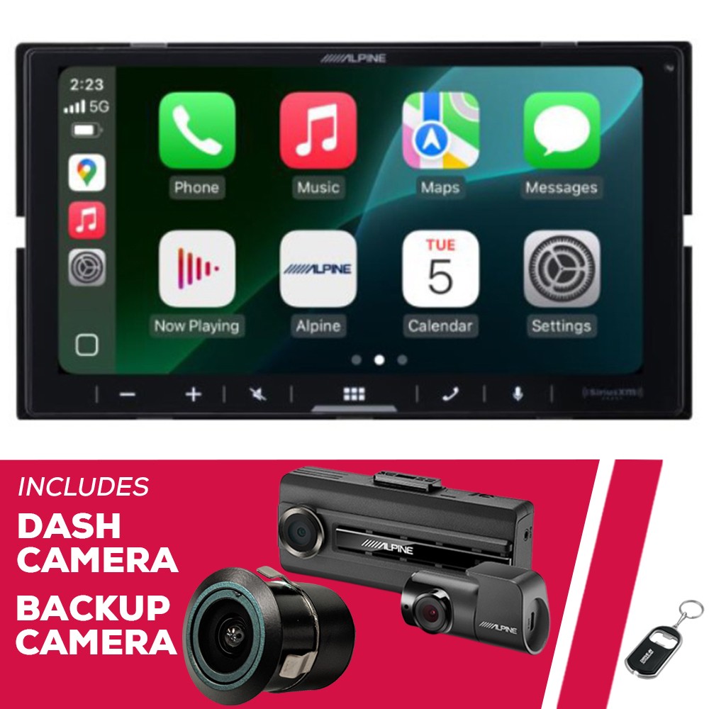 Alpine iLX-W770-M 6.75″ Receiver w/ BackUp Bullet Camera & DVR-C310R Dash Camera