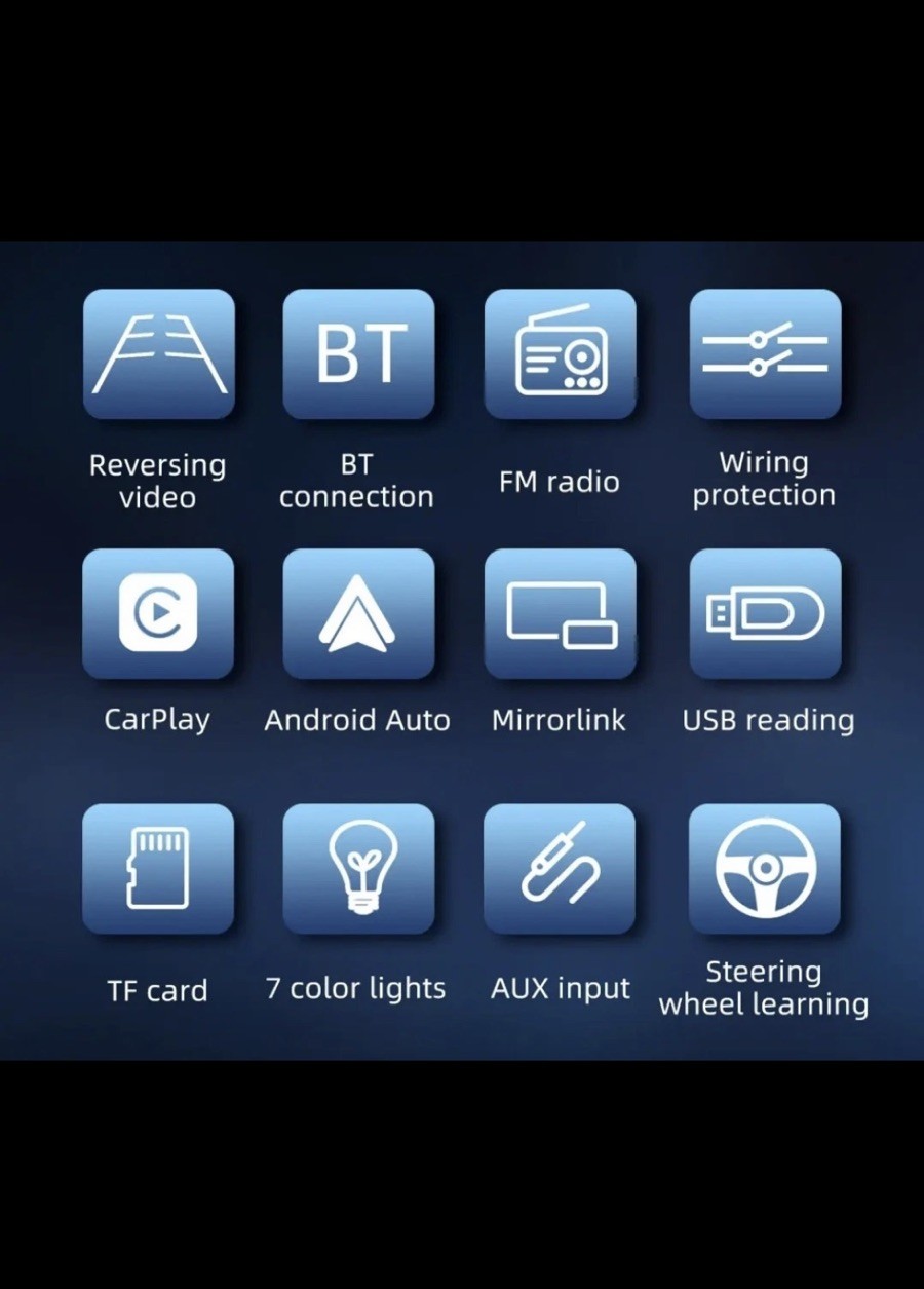 *PREMIUM* 7″ Car Radio Apple/Android Car Stereo 2 DIN, FM, BT, BACK UP CAMERA
