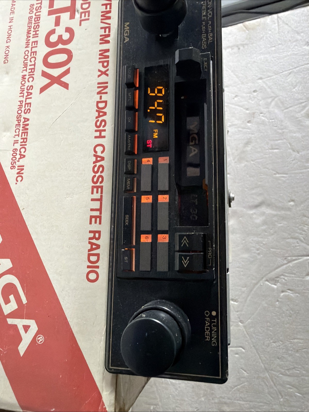 Am Fm Cassette Car Stereo RARE Quality Vintage New Display 2 Knob Shaft By MGA