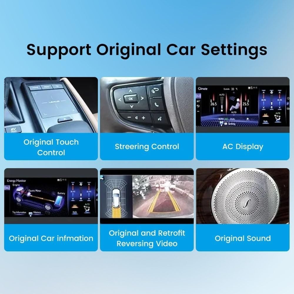 For 2018-2021 Lexus ES300 ES350 Android 13 Car Radio GPS Navi Carplay HD Display