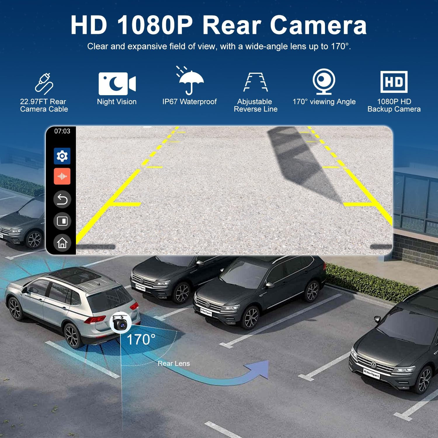 11″ Wireless Carplay Screen with Netflix, YouTube, TikTok & HD Backup Camera