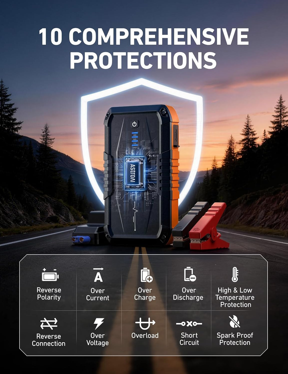 S8 Car Battery Jump Starter, Car Jumper Starter Battery Pack for up to 6.0L Gas