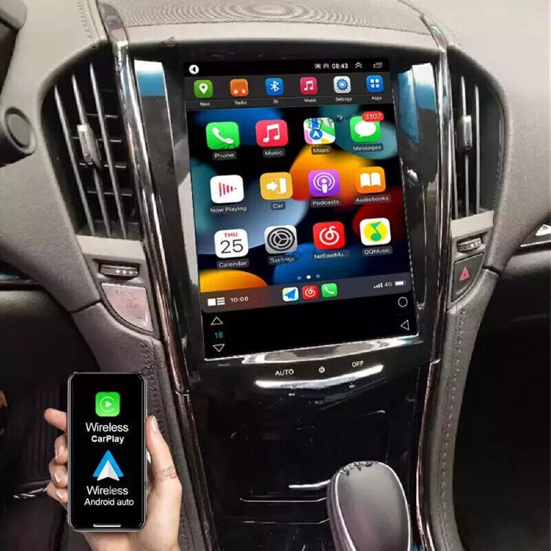9.7″ Car Stereo Radio Tesla Screen Carplay 2+32GB For Cadillac ATS SRX XTS CTS