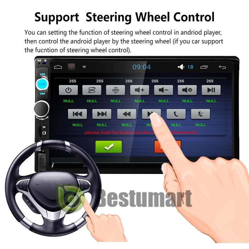 7” Double 2Din Android 12 Car Radio GPS WIFI BT Carplay Touch Screen Stereo+Cam