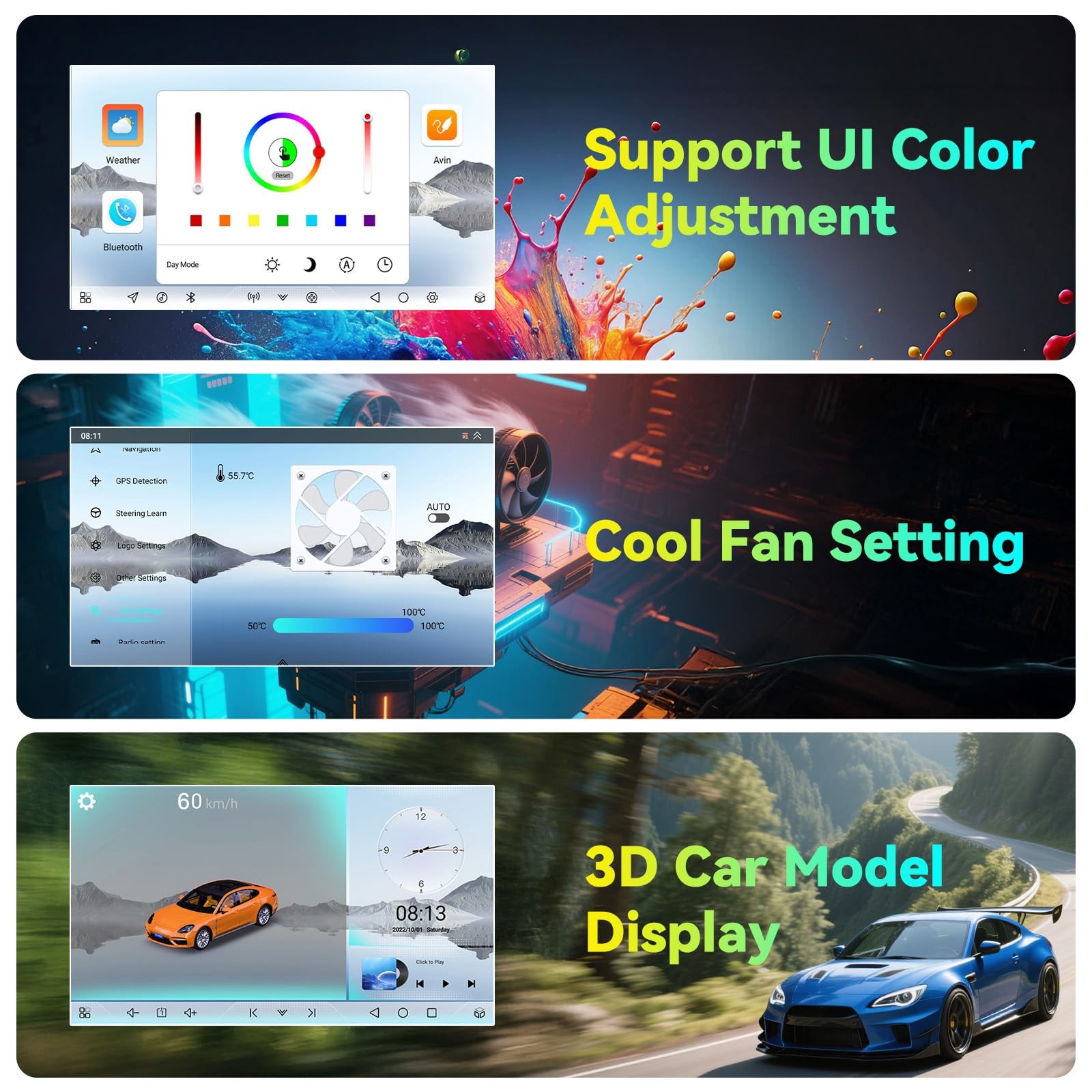Sixtop 4G64G 8 Core Qualcomm Radio For Hyundai Elantra 2014 2015 2016 Android