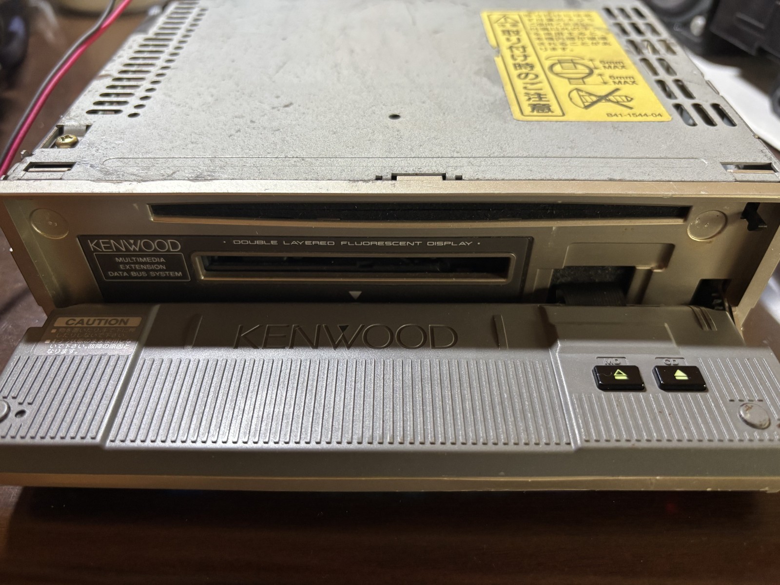 JDM KENWOOD MZ907 CD MD Player with Power Harness Dual Display Working USED Rare