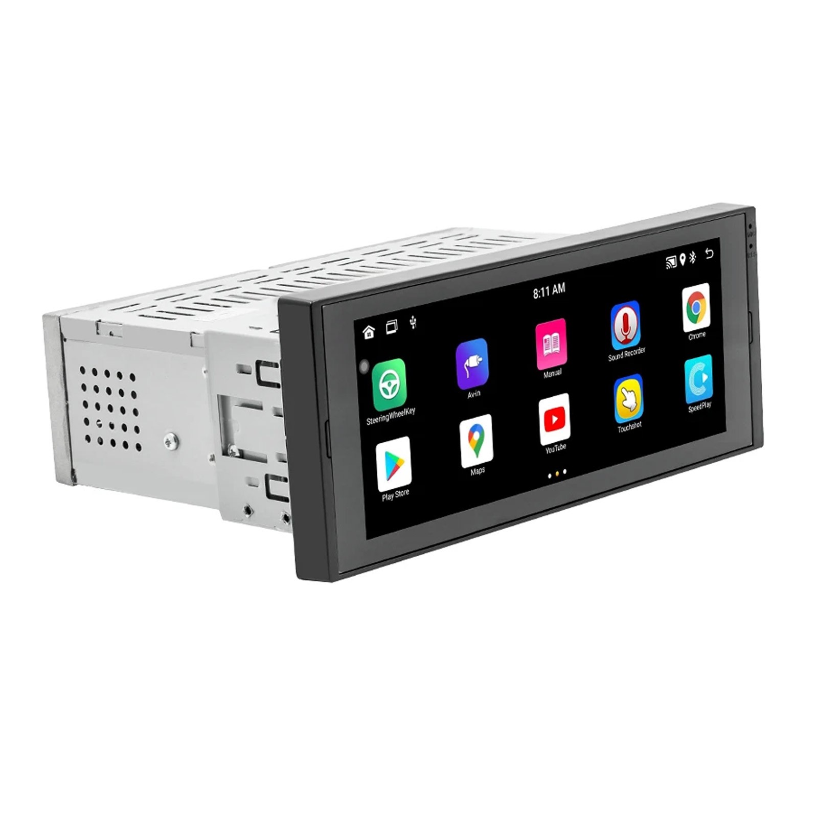 1 Din Car Stereo Radio Android 12 FM Player 2+32G GPS Navi WiFi Bluetooth 6.86in