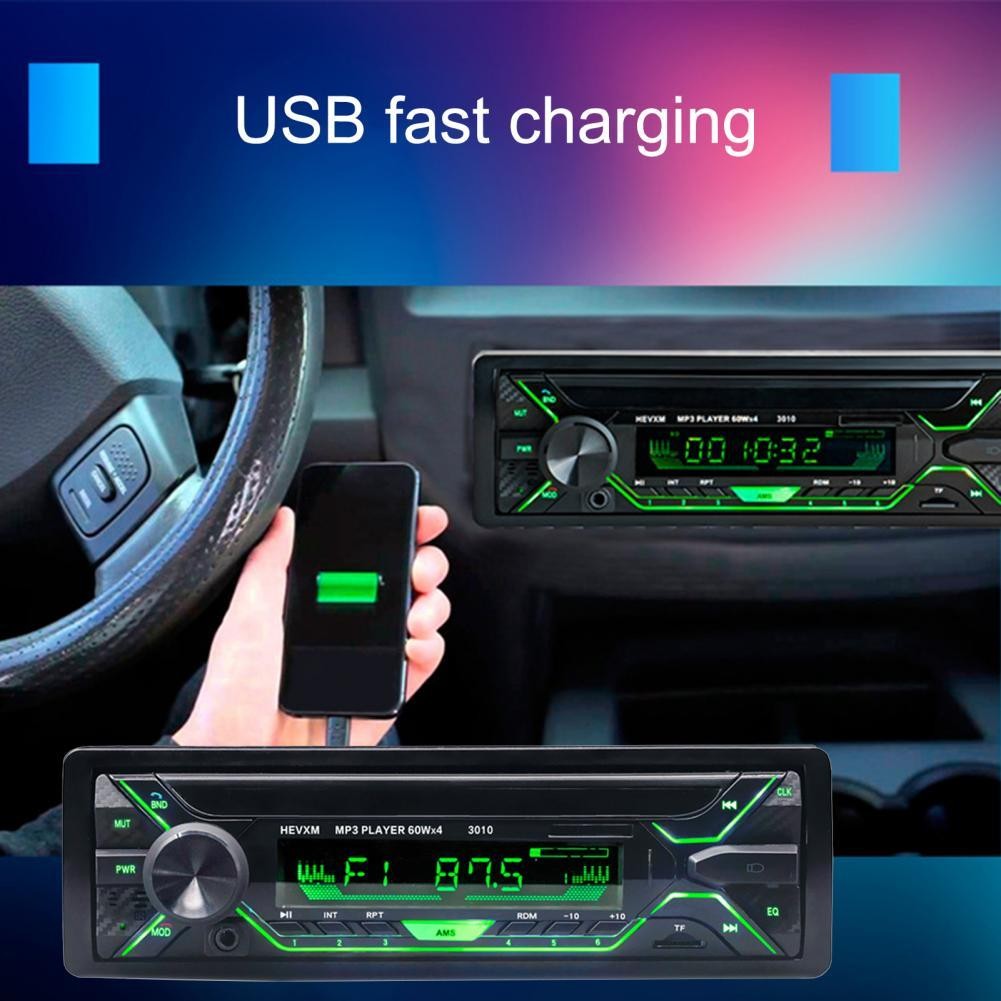 Player Car Stereo Audio Radio Receiver Bluetooth in-Dash FM SD USB MP3