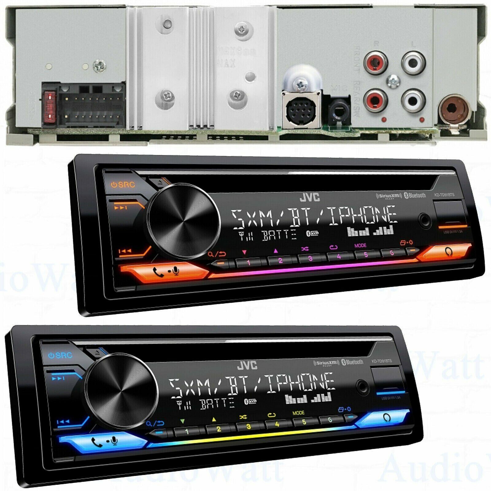 JVC KD-TD91BTS 1-DIN CD Receiver w/ Bluetooth USB MP3 SiriusXM Alexa UC