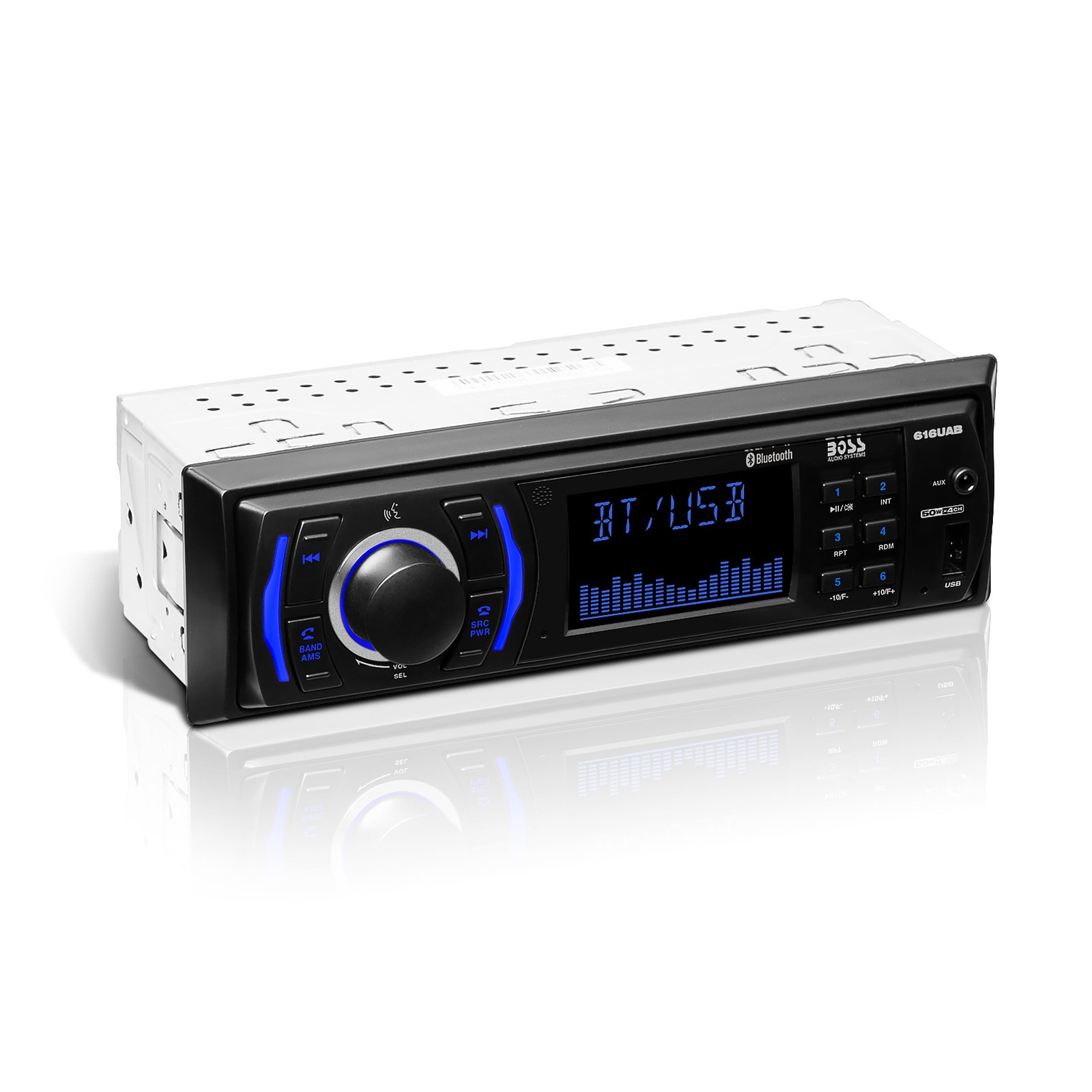 BOSS Audio Systems 616UAB Car Stereo With Bluetooth – Single DIN, MP3, Black