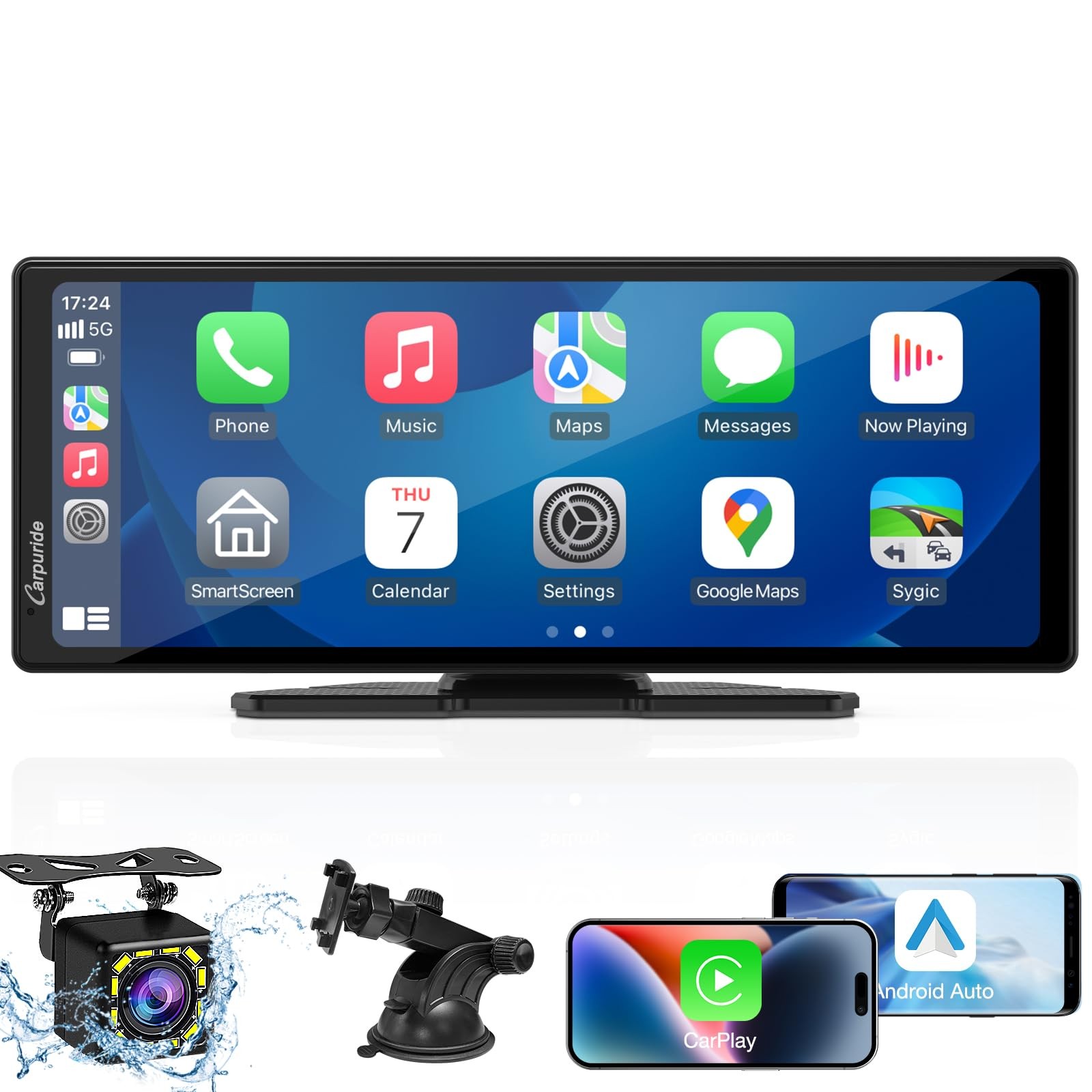 9.26 Inch Carplay Screen for Car, Compatible with Wireless/Wired Apple CarPla…
