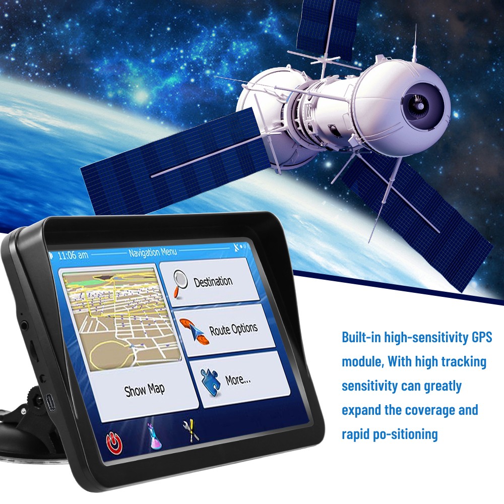 Gps Navigation for Car/Truck Touch Screen Maps w/ Spoken Direction 7″ Screen