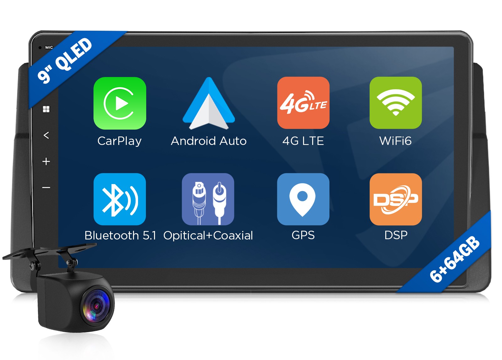 Eonon E46X6S2 9″Android 6+64 Car Radio for BMW E46 325i 330i M3 Wireless CarPlay