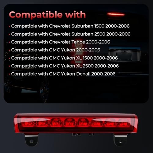 Replacement LED Third High Mount Brake Light with Cargo Light Red Color