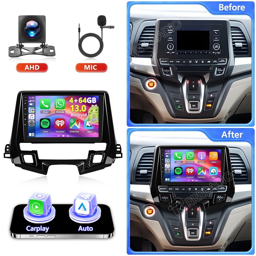 64G For Honda Odyssey 2018-2020 Carplay Car Stereo Radio Android Auto 1280*800