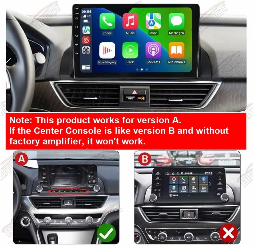 10.1″ 8Core 4+64G Android Auto Carplay Stereo for 2018-2022 Honda Accord 10th
