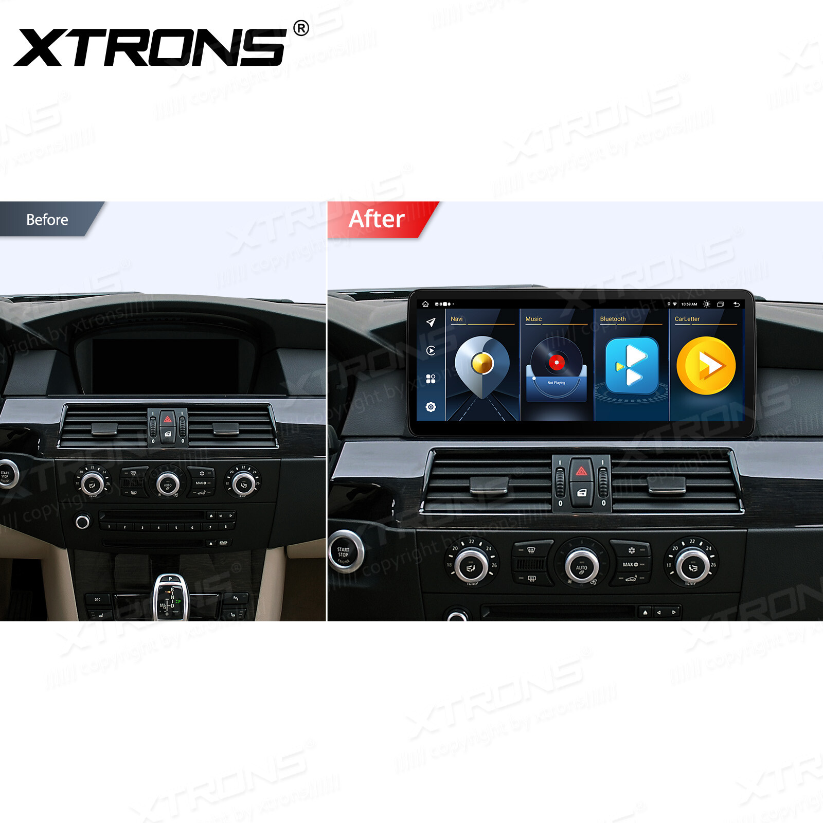 12.3″ IPS Android 13 4G WIFI Car GPS Stereo CarPlay WiFi For BMW 5er E60 E61 CCC