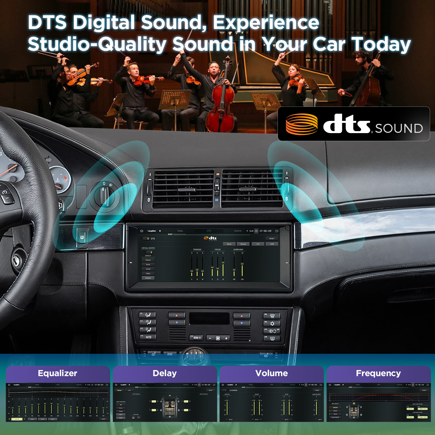 CAM+ For BMW E39 E38 QLED 10.25″ Android 12 8+128GB Car Play GPS Stereo Radio 4G