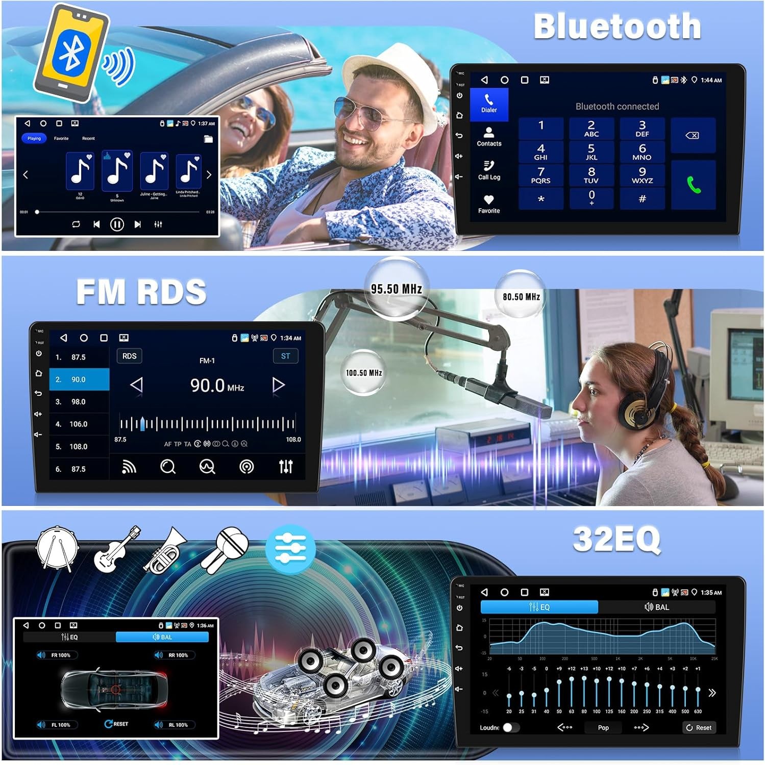 For Nissan Sentra 2013-2019 Car Screen stereo Navi GPS Carplay 4+64G FM 1280*800