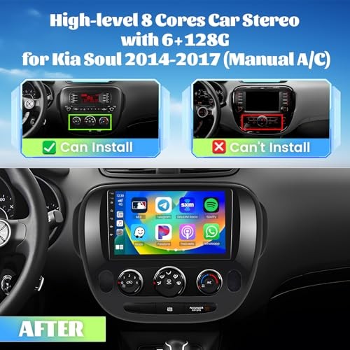 [8 Core 6G+128G] Android Radio for Kia Soul 2014-2017 (Manual A/C) with 6+128G