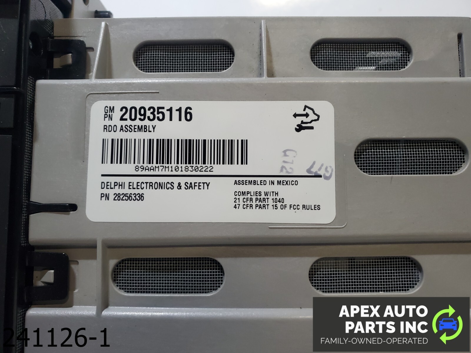 OEM 2008-2012 Buick Enclave 3.6L Stereo CD DVD Player Radio 20935116