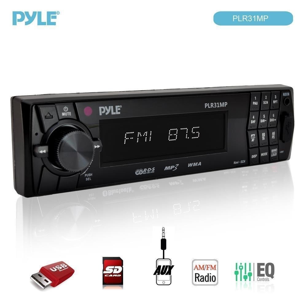 Pyle PLR31MP In-Dash Am/FMpx Pll Tuning Car Radio W/ Detachable Face Panel New